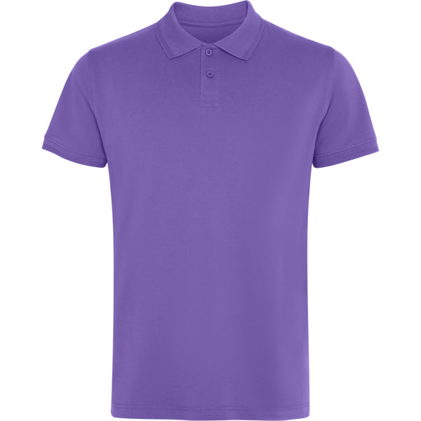 Roly Wos unisex polo shirt in iris purple, ready for logo printing or embroidery