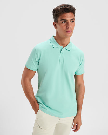 Roly Wos unisex polo shirt in white, alternative view, ready for logo printing or embroidery