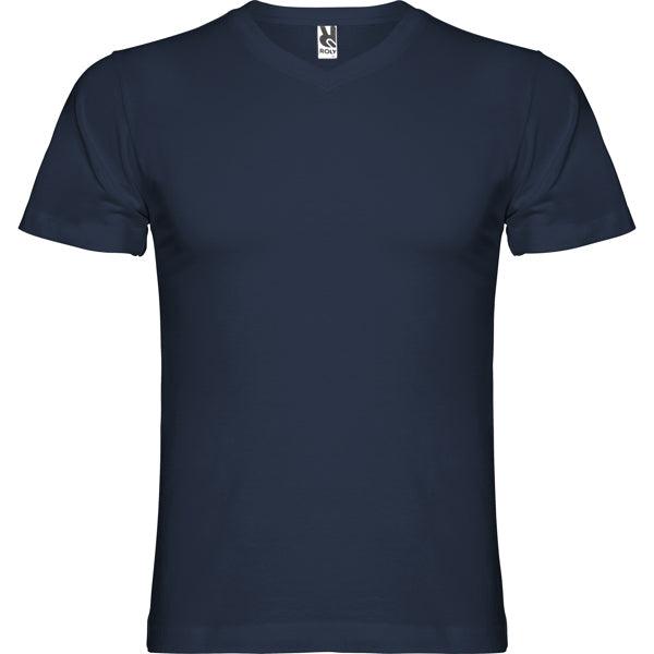 Roly Samoyedo men's T-shirt in navy blue, ready for logo printing or embroidery