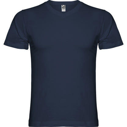 Roly Samoyedo men's T-shirt in navy blue, ready for logo printing or embroidery