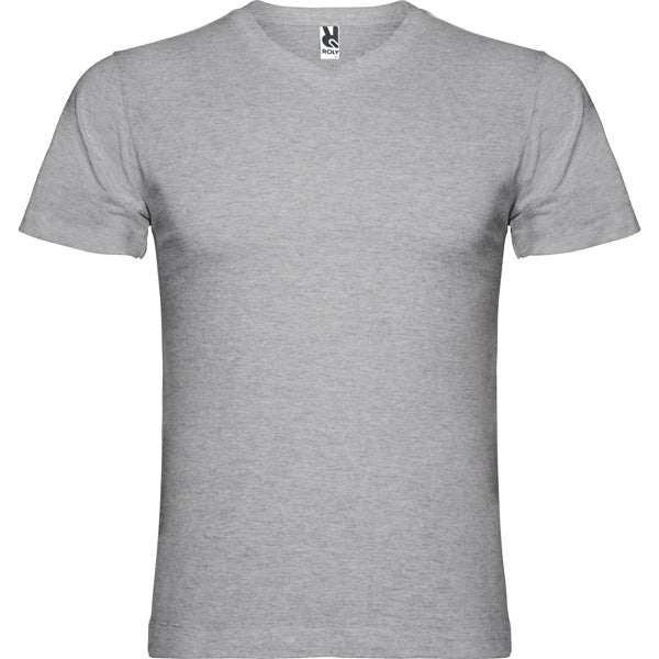 Roly Samoyedo men's T-shirt in heather grey, ready for logo printing or embroidery