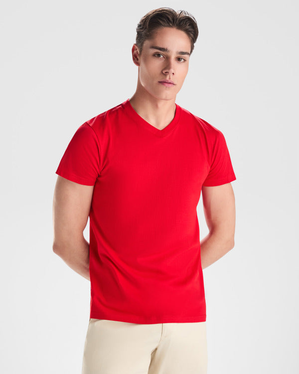 Roly Samoyedo men's T-shirt in white, alternative view, ready for logo printing or embroidery