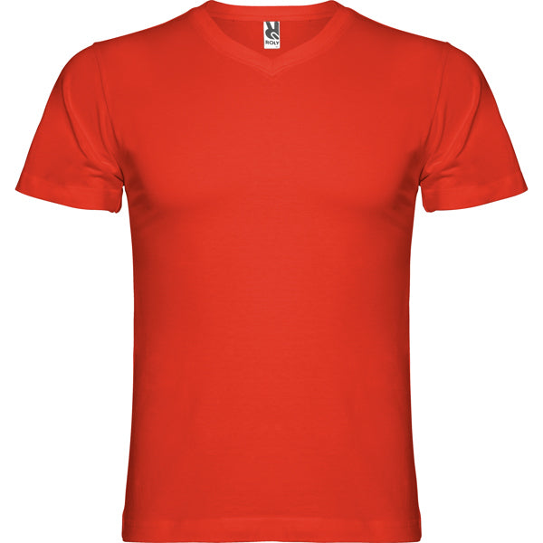 Roly Samoyedo men's T-shirt in red, ready for logo printing or embroidery