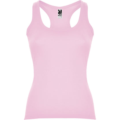 Roly Carolina women's tank top in light pink, ready for logo printing or embroidery