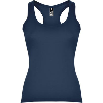 Roly Carolina women's tank top in navy blue, ready for logo printing or embroidery