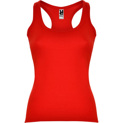 Roly Carolina women's tank top in red, ready for logo printing or embroidery