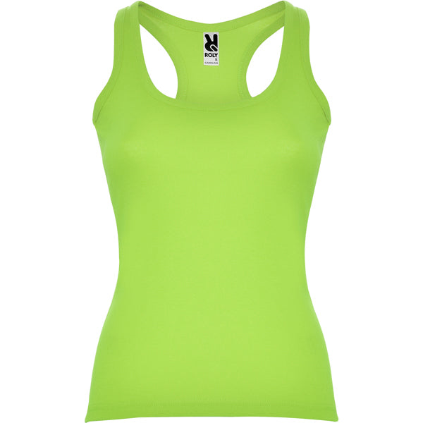 Roly Carolina women's tank top in mantis green, ready for logo printing or embroidery