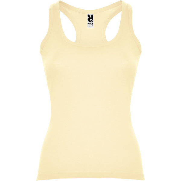 Roly Carolina women's tank top in sweet yellow, ready for logo printing or embroidery