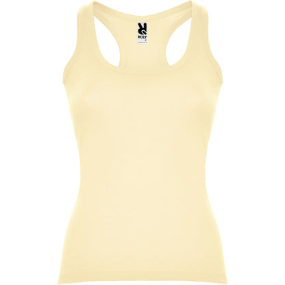 Roly Carolina women's tank top in sweet yellow, ready for logo printing or embroidery