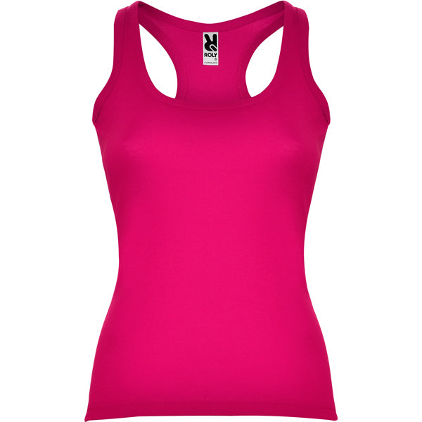 Roly Carolina women's tank top in rosette, ready for logo printing or embroidery