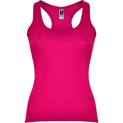 Roly Carolina women's tank top in rosette, ready for logo printing or embroidery