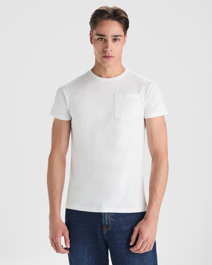 Roly Teckel men's T-shirt in white, alternative view, ready for logo printing or embroidery