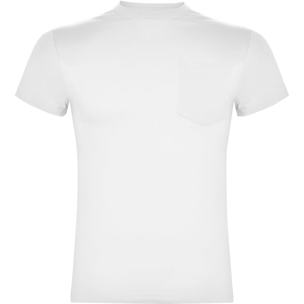 Roly Teckel men's T-shirt in white, ready for logo printing or embroidery