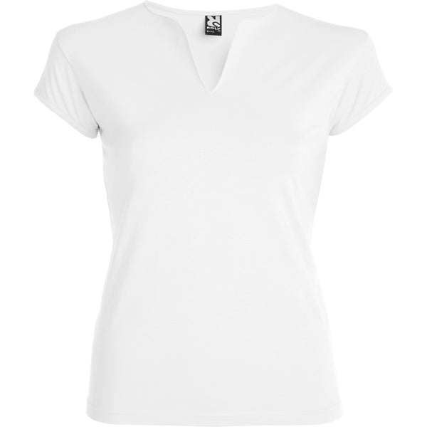 Roly Belice women's T-shirt in white, ready for logo printing or embroidery