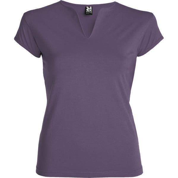 Roly Belice women's T-shirt in lilac, ready for logo printing or embroidery