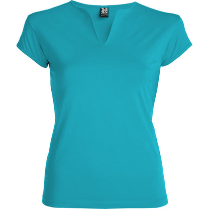 Roly Belice women's T-shirt in turquoise, ready for logo printing or embroidery