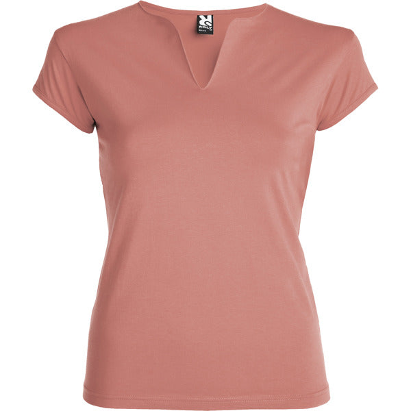 Roly Belice women's T-shirt in clay orange, ready for logo printing or embroidery
