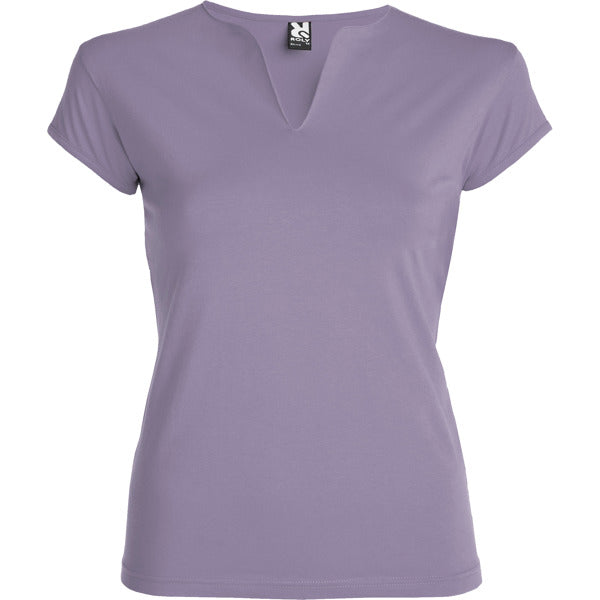 Roly Belice women's T-shirt in lavender, ready for logo printing or embroidery