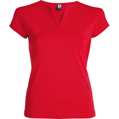 Roly Belice women's T-shirt in red, ready for logo printing or embroidery