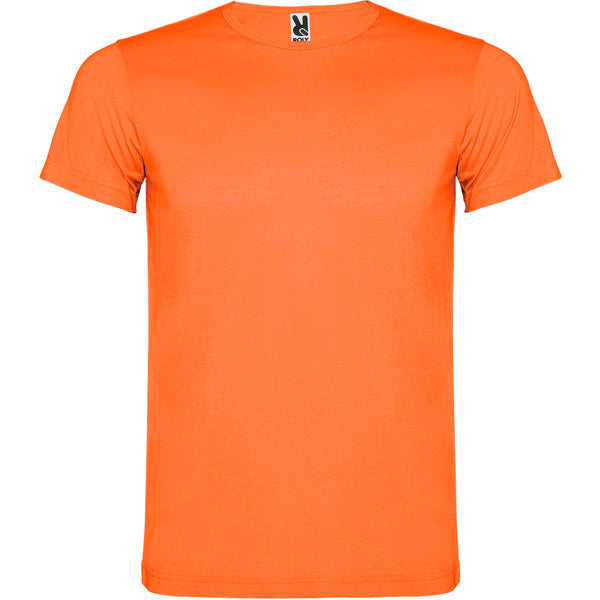 Roly Akita men's T-shirt in fluor orange, ready for logo printing or embroidery