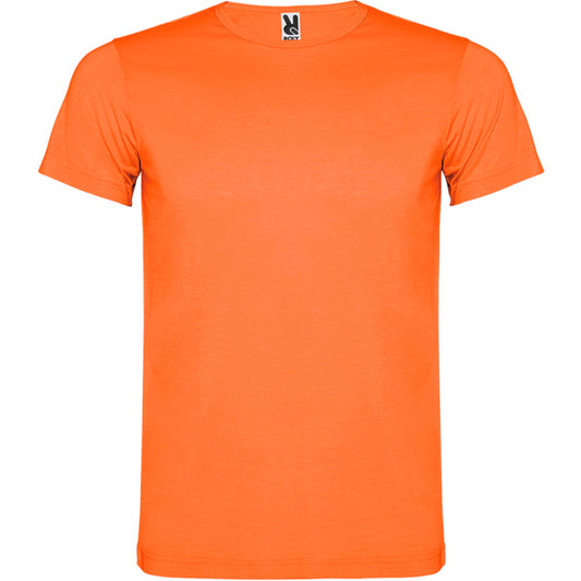Roly Akita men's T-shirt in fluor orange, ready for logo printing or embroidery
