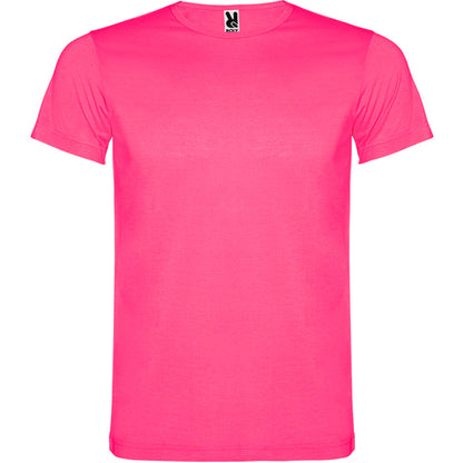 Roly Akita men's T-shirt in fluor pink, ready for logo printing or embroidery
