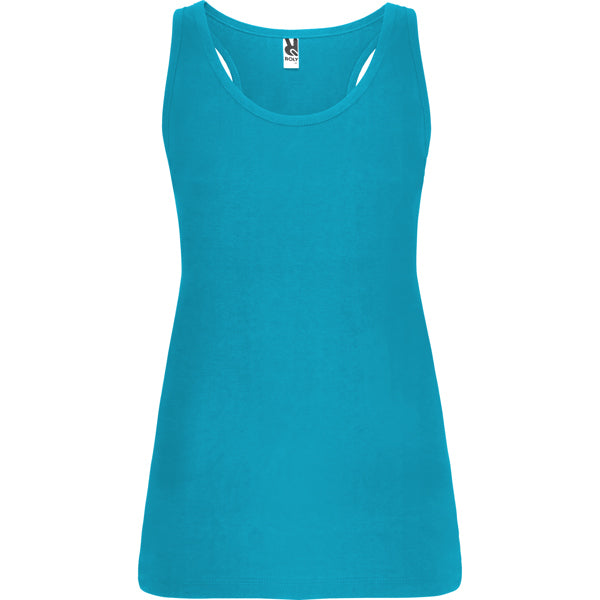 Roly Brenda women's tank top in turquoise, ready for logo printing or embroidery