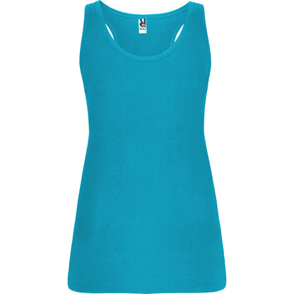Roly Brenda women's tank top in turquoise, ready for logo printing or embroidery