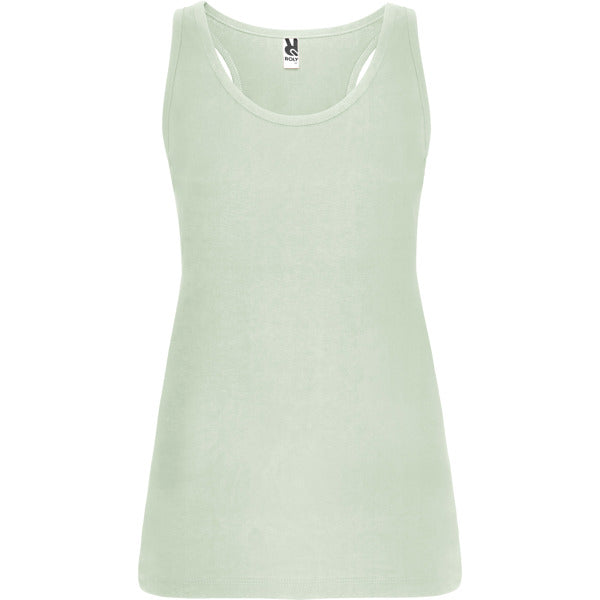 Roly Brenda women's tank top in mist green, ready for logo printing or embroidery