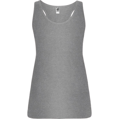 Roly Brenda women's tank top in heather grey, ready for logo printing or embroidery