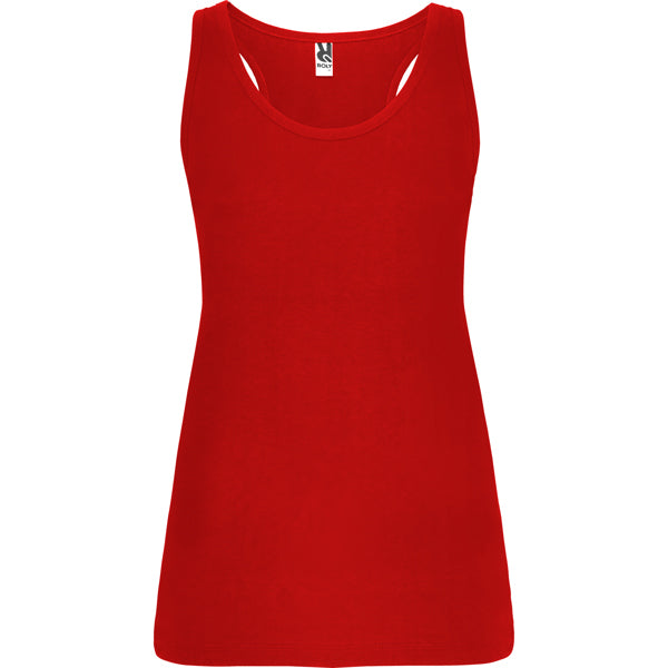 Roly Brenda women's tank top in red, ready for logo printing or embroidery