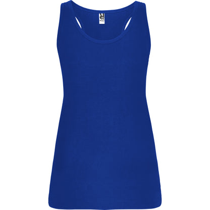 Roly Brenda women's tank top in electric blue, ready for logo printing or embroidery