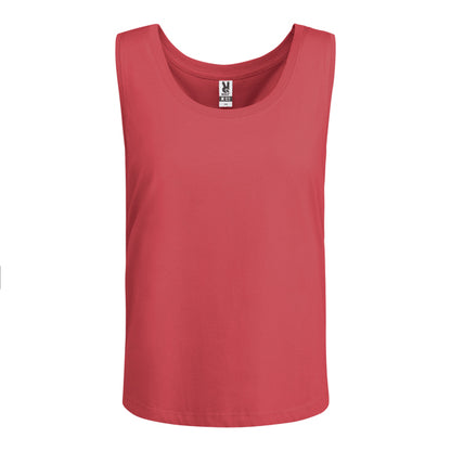 Roly Nara women's tank top in chrysanthemum red, ready for logo printing or embroidery