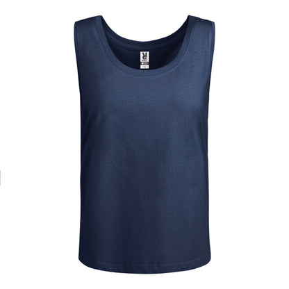 Roly Nara women's tank top in navy blue, ready for logo printing or embroidery