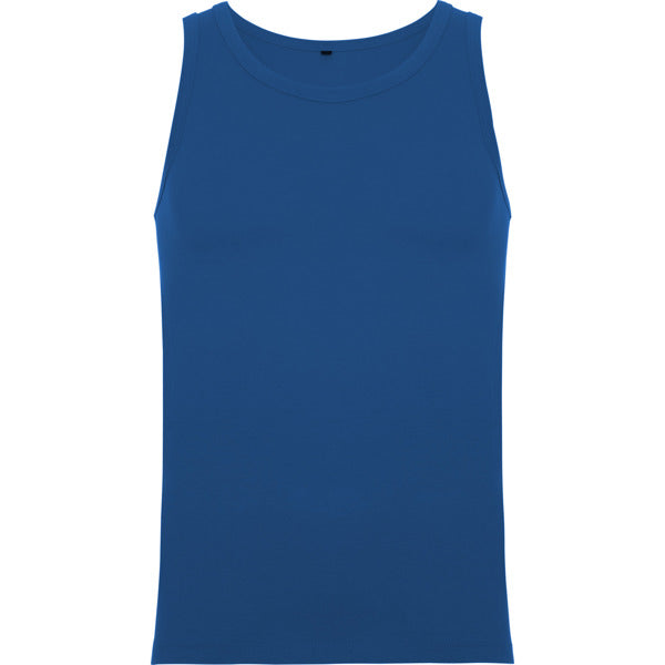 Roly Texas men's tank top in royal blue, ready for logo printing or embroidery