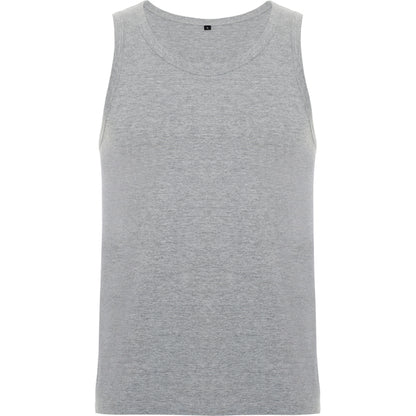 Roly Texas men's tank top in heather grey, ready for logo printing or embroidery