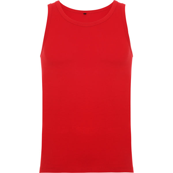 Roly Texas men's tank top in red, ready for logo printing or embroidery