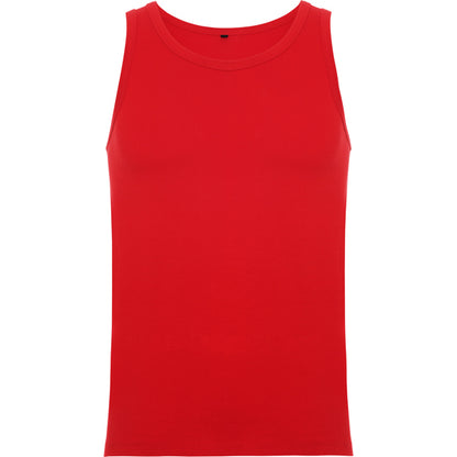 Roly Texas men's tank top in red, ready for logo printing or embroidery