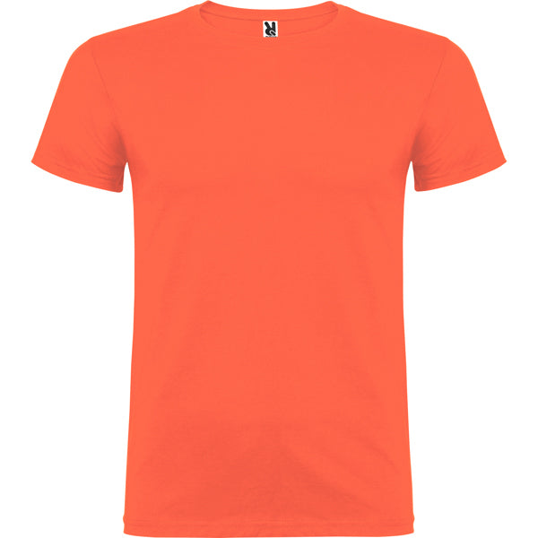 Roly Beagle unisex T-shirt in coral, ready for logo printing or embroidery