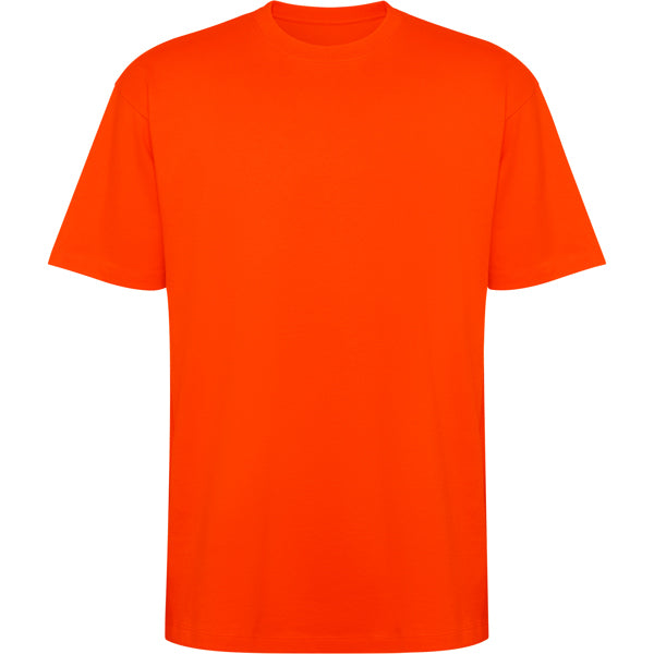 Roly Bull unisex T-shirt in fire orange, ready for logo printing or embroidery