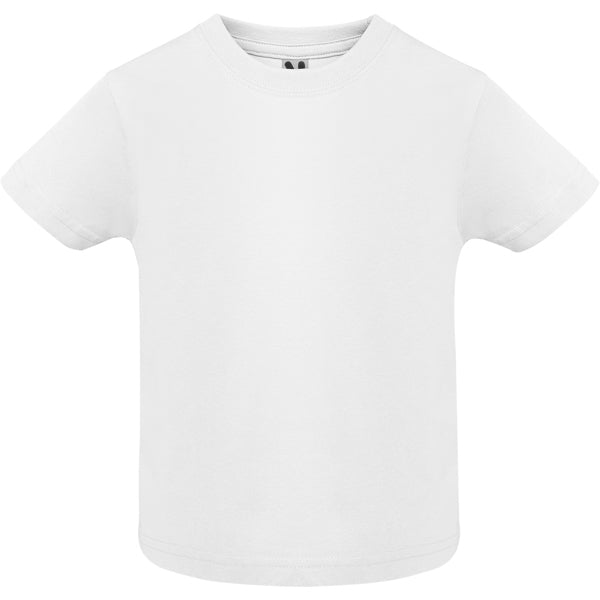 Roly Baby T-shirt in white, ready for logo printing or embroidery