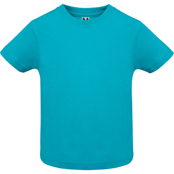 Roly Baby T-shirt in turquoise, ready for logo printing or embroidery