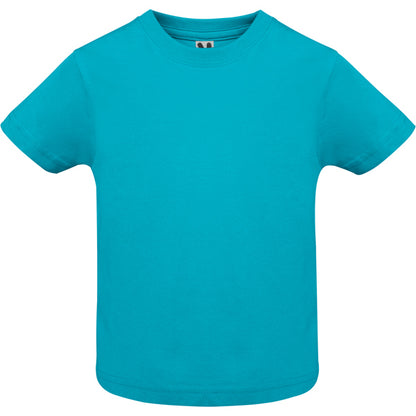 Roly Baby T-shirt in turquoise, ready for logo printing or embroidery