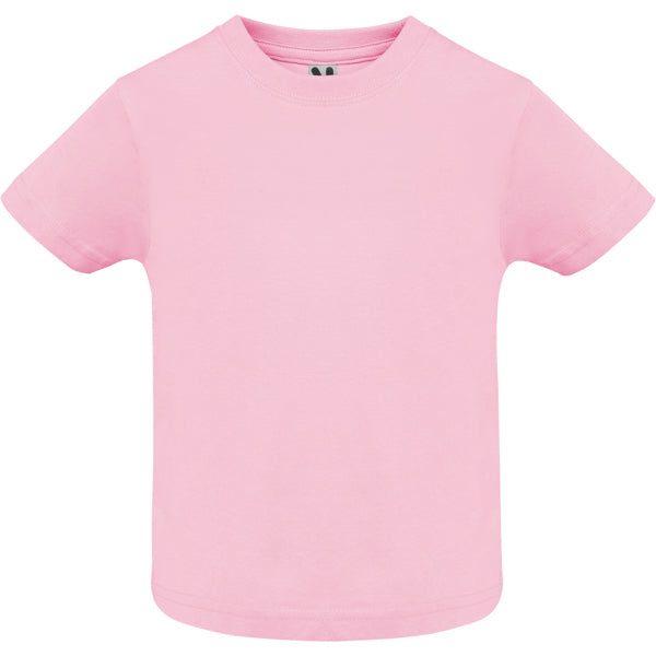 Roly Baby T-shirt in light pink, ready for logo printing or embroidery