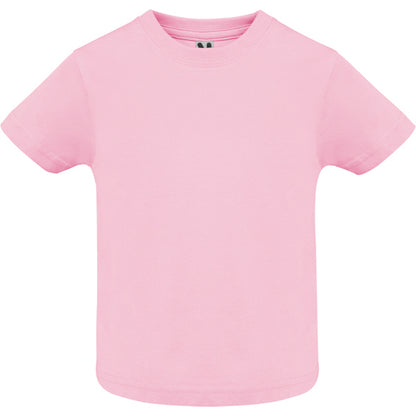 Roly Baby T-shirt in light pink, ready for logo printing or embroidery