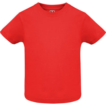 Roly Baby T-shirt in red, ready for logo printing or embroidery
