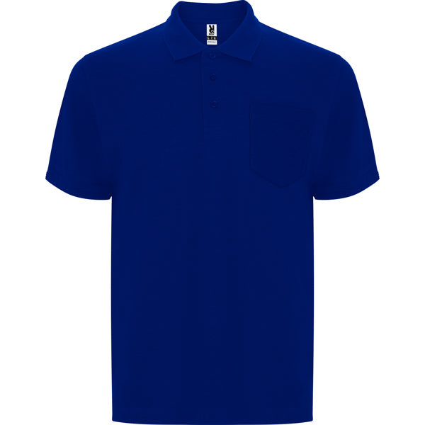 Roly Centauro Premium men's polo shirt in royal blue, ready for logo printing or embroidery