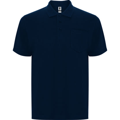 Roly Centauro Premium men's polo shirt in navy blue, ready for logo printing or embroidery