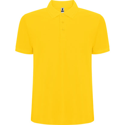 Roly Pegaso Premium men's polo shirt in yellow, ready for logo printing or embroidery
