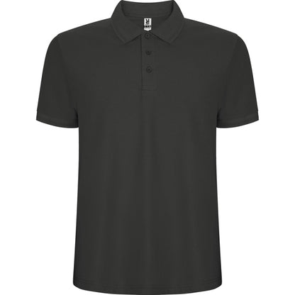Roly Pegaso Premium men's polo shirt in dark lead, ready for logo printing or embroidery